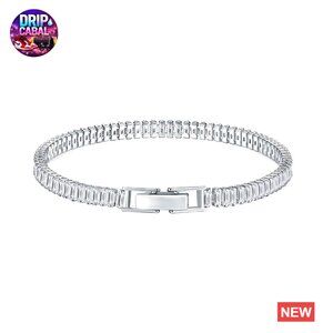 Classic Tennis Bracelet Elegant Minimal Chic Gold Plated Cubic Zirconia